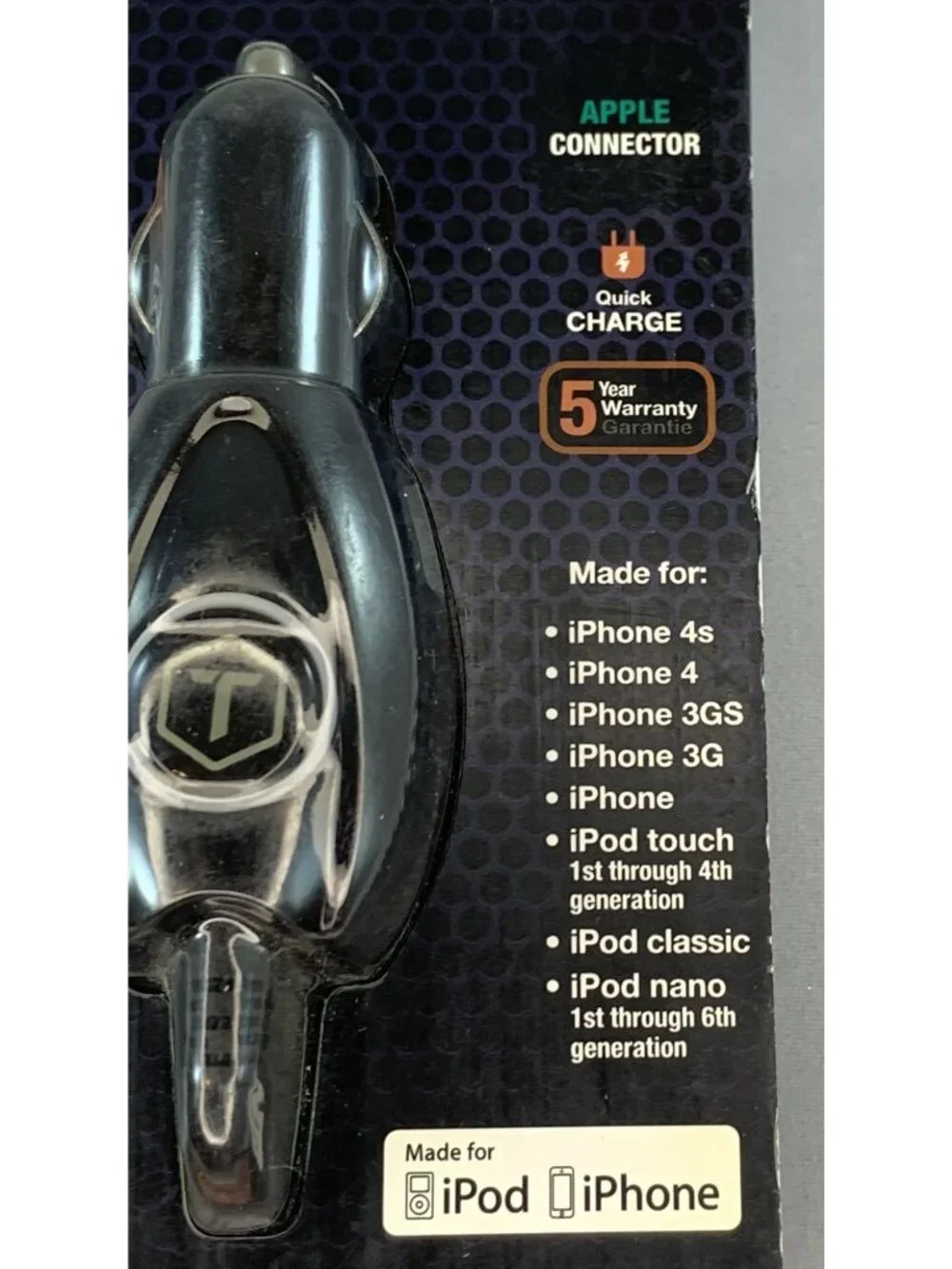ToughTested Apple 30-pin Connector Car Charger Quick Charge NEW